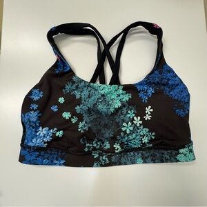 Lululemon Energy Bra Petal Pop Multi / Black Adult Women’s 8